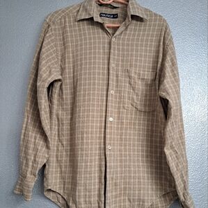 Nautica Women's Plaid Button Down Shirt   Size SP